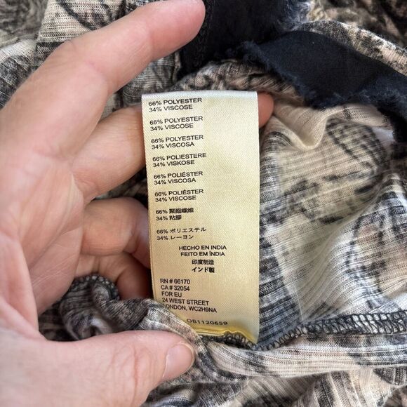 Free People Sleeveless Maxi Vest Duster Top black gray Black size XL Razorback - Picture 6 of 6